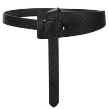 Genuine Leather Women's Waist Belt for Dress, Jumpsuit Coat - Stylish Knot Des