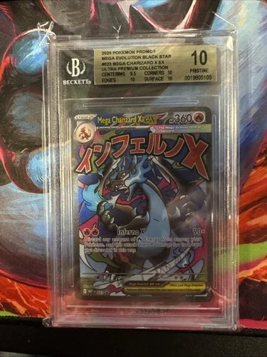 Mega Charizard EX Black Star Promo 023 Ultra Premium Collection BGS 10 PRISTINE