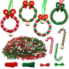 1350 Pcs Christmas Beaded Ornament Kits Christmas Crafts for Kids Adults Xmas...