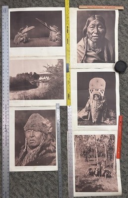 Lot 6 14x18 Native American Posters Sepia Edward S Curtis Indian Little Bighorn