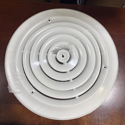 HBW 10'' Round Ceiling Diffuser White Powder Coated Outside Dimension of 14''