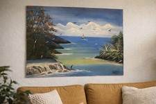 Jamaican Acrylic Art Hand Painted Painting On Canvas  Signed