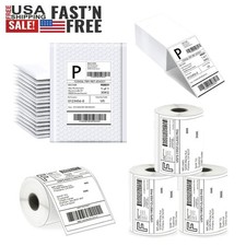 Fanfold  Roll 4"x6" Direct Thermal Shipping Labels For Zebra Eltron and Rollo