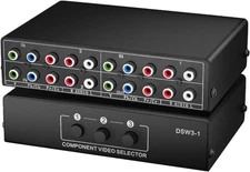 Component AV Video Switch Box 3 in 1 Out,  3 Port 5 RCA Ypbpr Cable RGB Componen