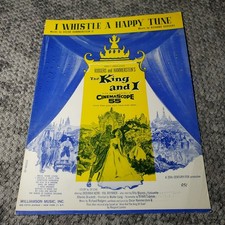 I Whistle A Happy Tune Sheet Music from King and I Rodgers P/v/g 1951