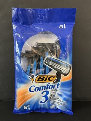 NEW Bic Comfort 3 Disposable Razors 8 Count | 3 Blades | Sensitive Skin