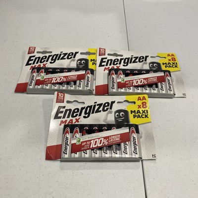 3 X 8 Piece AA Max Energizer Maxi Pack (24 Batteries Total)