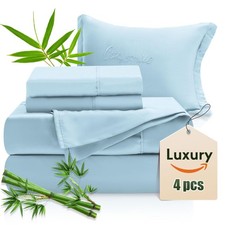 Bamboo Sheets California King Sheets,100 Organic Viscose Derived from Bamboo...