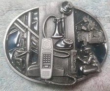 Vintage Siskiyou Belt Buckle Communications Telephone Industry USA 1988 Z-50