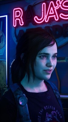 Ellie Williams from The Last of Us neon style TV Show poster: 11 x 17 inches