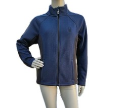 Spyder Constant Kid's Full Zip Jacket Navy Blue and Black Size Small/8, Used