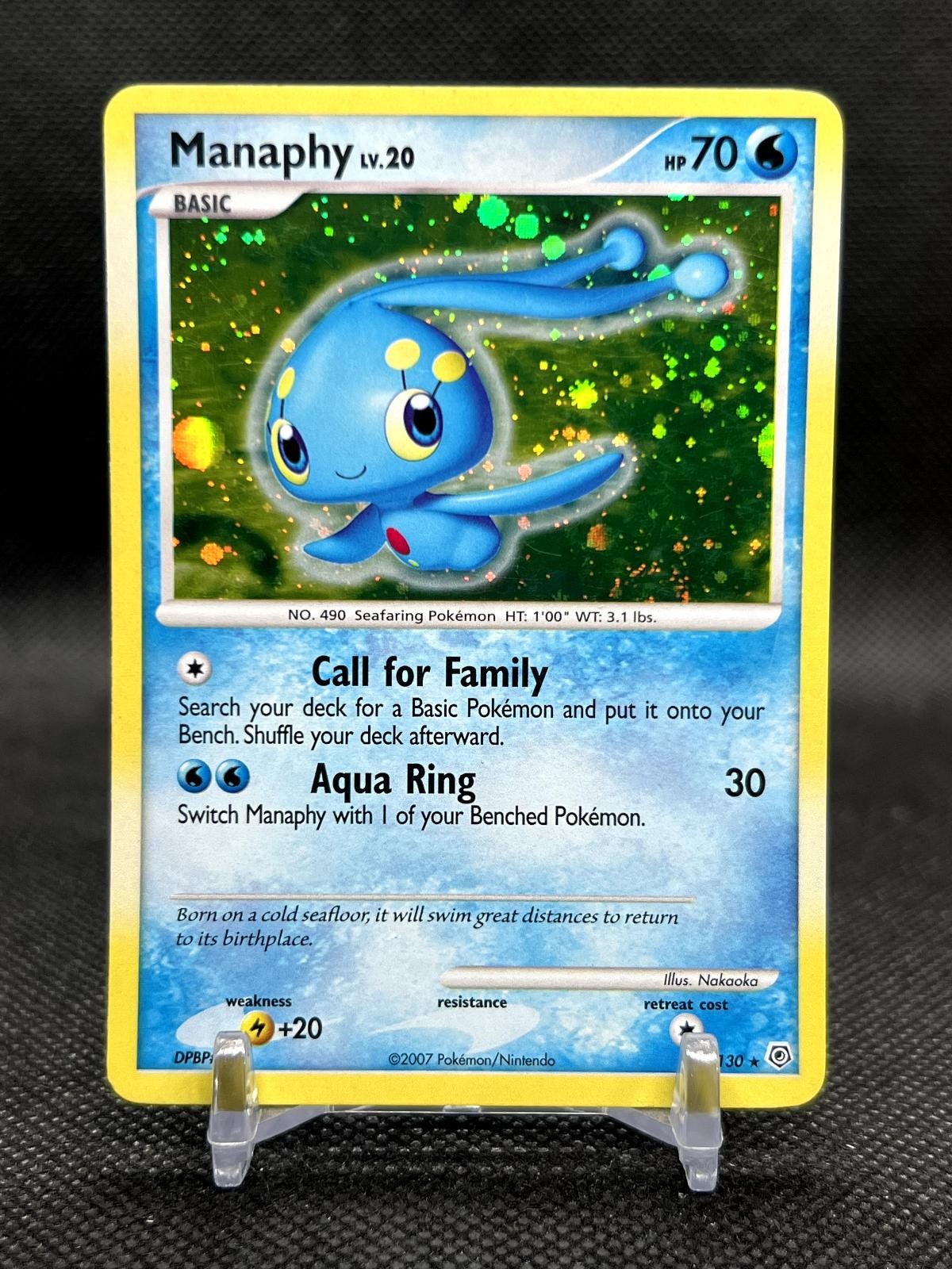 2007 Pokemon Manaphy 9/130 Holo Rare Diamond & Pearl LP