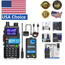 Long-Range 10W Handheld Radio with 999 Channels and Type-C Charging Capabilities