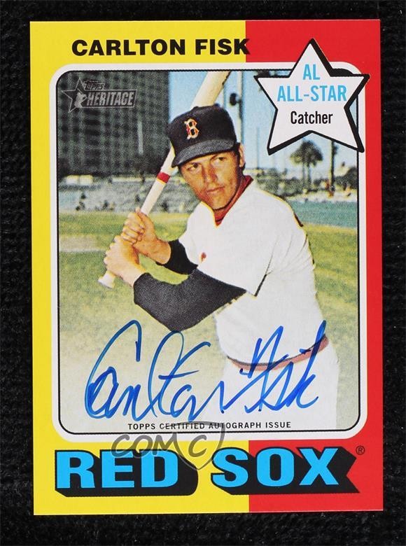 2024 Topps Heritage High Number Real One Auto Reverse Carlton Fisk #RROA-CF HOF