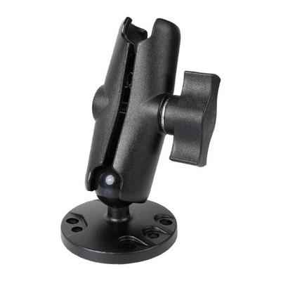 FPN 1'' Ball Double Socket Arm with AMPS Hole Round Base + 4.53'' Arm, Black