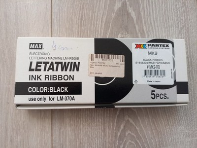 2 Pcs Letatwin MK9-RB black ribbon for LM-370A PARTEX MK9 Marking Machine