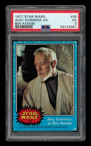 1977 Topps Star Wars #59 Alec Guinness as Ben Kenobi — PSA 3