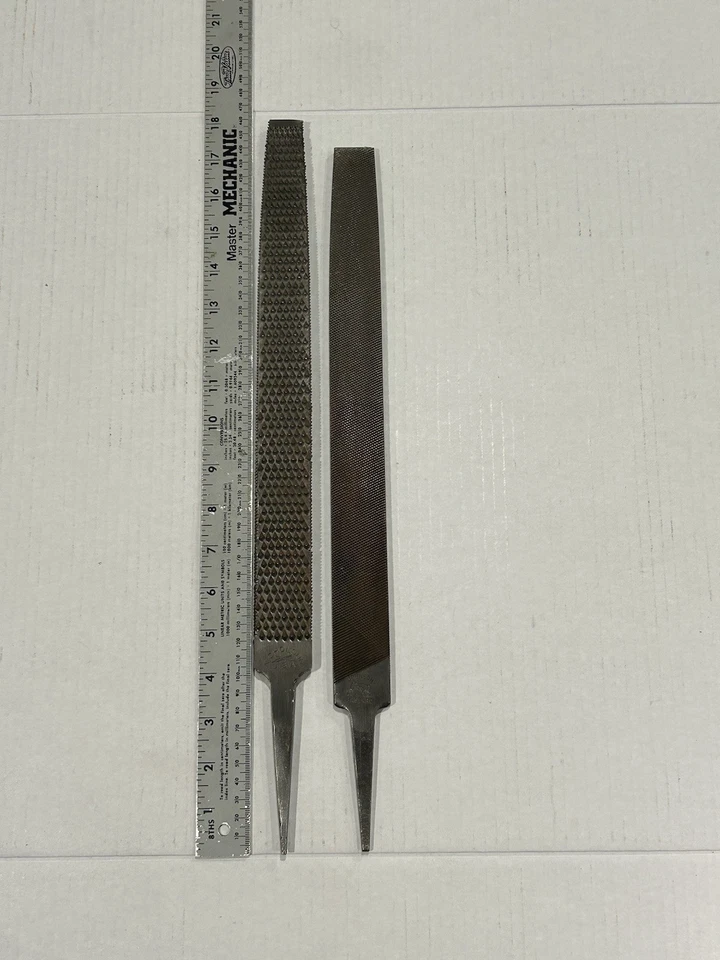 Large Vintage Nicholson Knife Maker 18” Rasp File & Johnson Blacksmith Bastard - Image 2 of 4