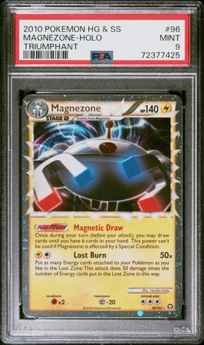 Magnezone-Holo Pokemon Heartgold & Soulsilver Triumphant 96 NM PSA 9