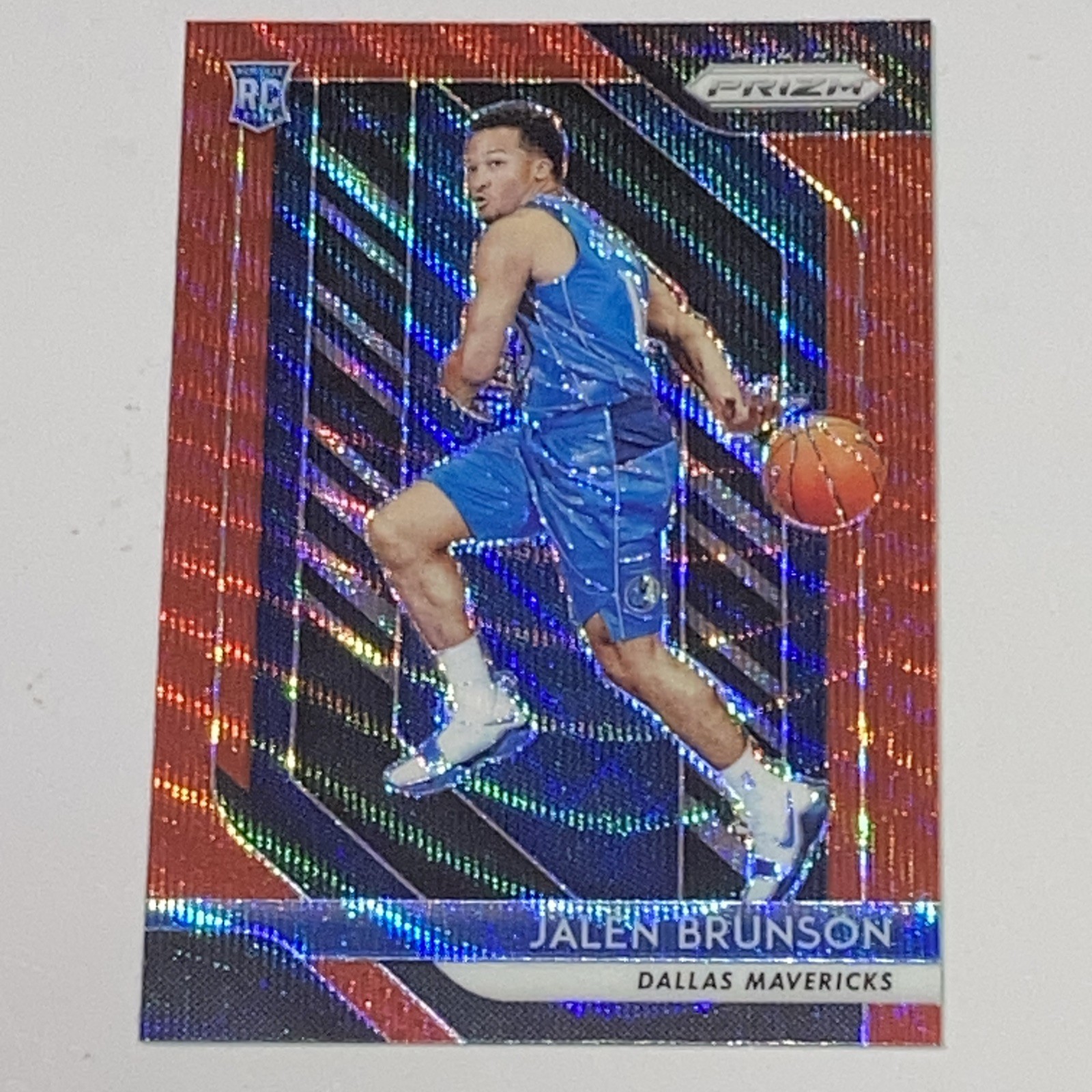 2018-19 JALEN BRUNSON PRIZM RUBY RED WAVE REFRACTOR ROOKIE # 250