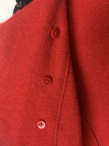 Vintage Lauren Ralph Lauren Lambs wool Ladies Military Button Up Jacket Red Band - Picture 11 of 11