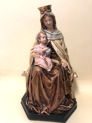 Our Lady of Mount Carmel 8'' Statue, New from Colombia #L071