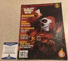 Papa Shango Signed Autograph Auto WWF September 1992 WWE WCW Beckett BAS