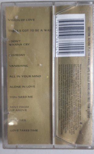 Mariah Carly Cassette Tape Features Vision of Love-There's got to be a Way-I Don - Picture 2 of 7