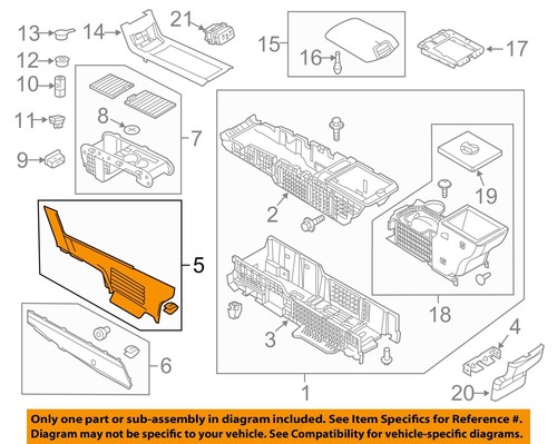 FORD OEM 10-12 MKT Console Rear Console-Upper Panel AE9Z7404608CA | eBay