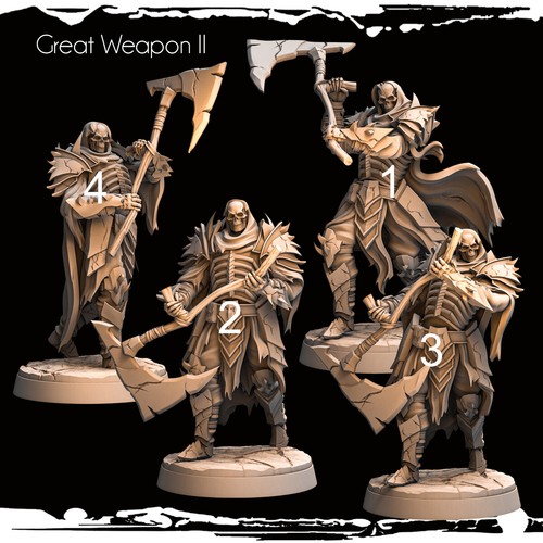 Dungeons & Dragons NPC Enemy Playable Character - Skeletal Army Warrior Scythe - Picture 4 of 6