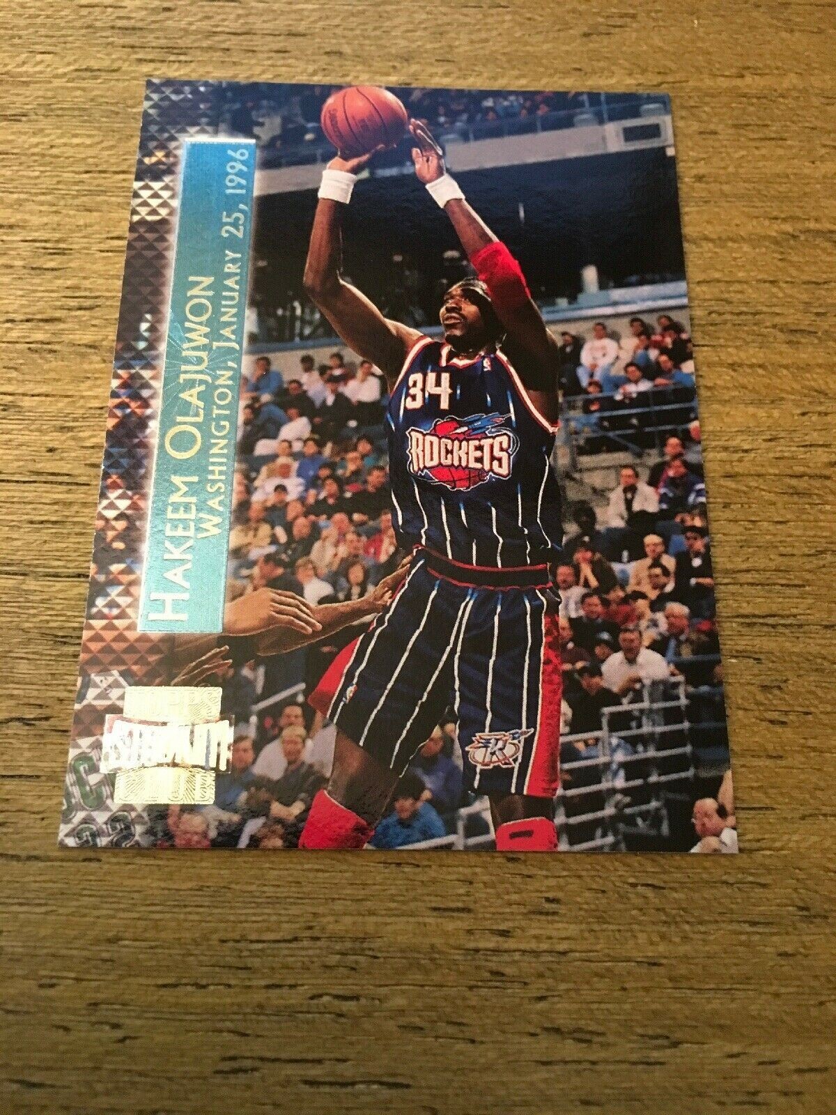 Hakeem Olajuwon Rockets 1996-97 Topps Stadium Club Shining Moments #SM4