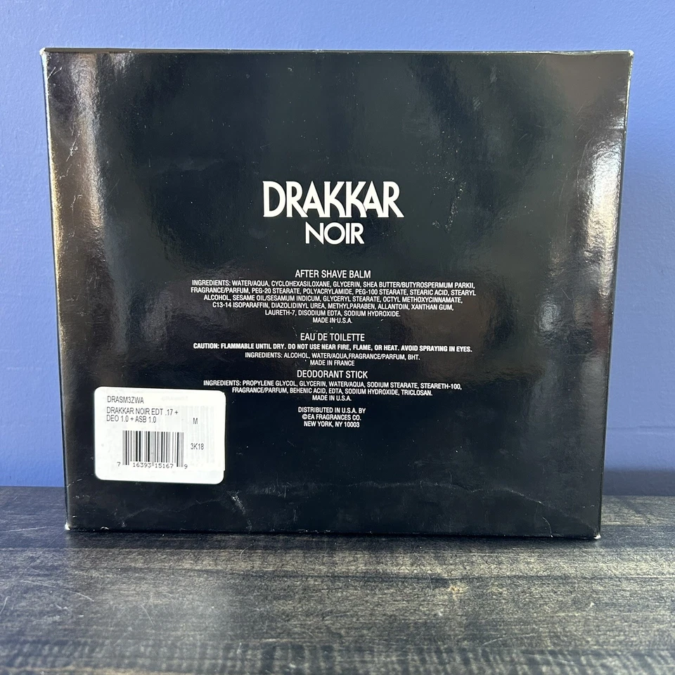 Мужской дорожный подарочный набор Drakkar Noir от Guy Laroche бальзам туалетная вода дезодорант 3 шт. - Изображение 2 из 4