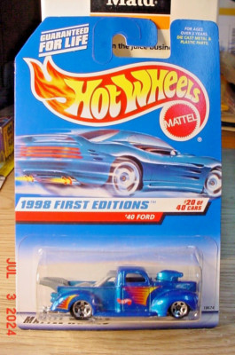 Hot Wheels 40 Ford Drag Truck Dark Blue C5S 1998 654 BP 1/64