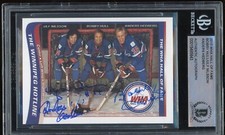 Bobby Hull Hedberg Nilsson Signed 2010 WHA Hall of Fame Card 10 Jets BAS Slabbed