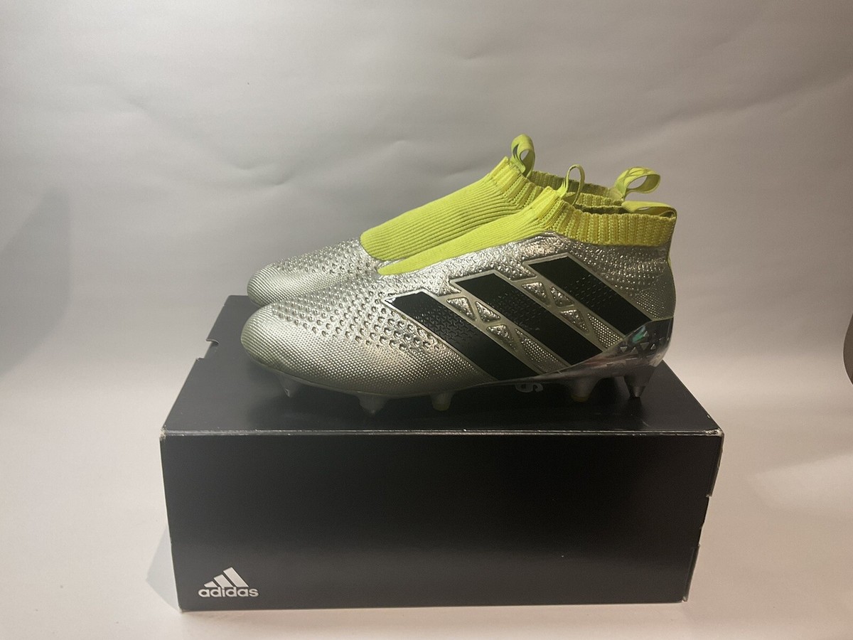 Adidas Ace 16+ Purecontrol SG Pro, Silver And Green, UK