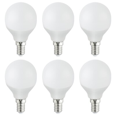 GLOBO ILLU LED-Leuchtmittel 6er Set Glühbirnen Birnen Lampen Weiß 5 Watt E14