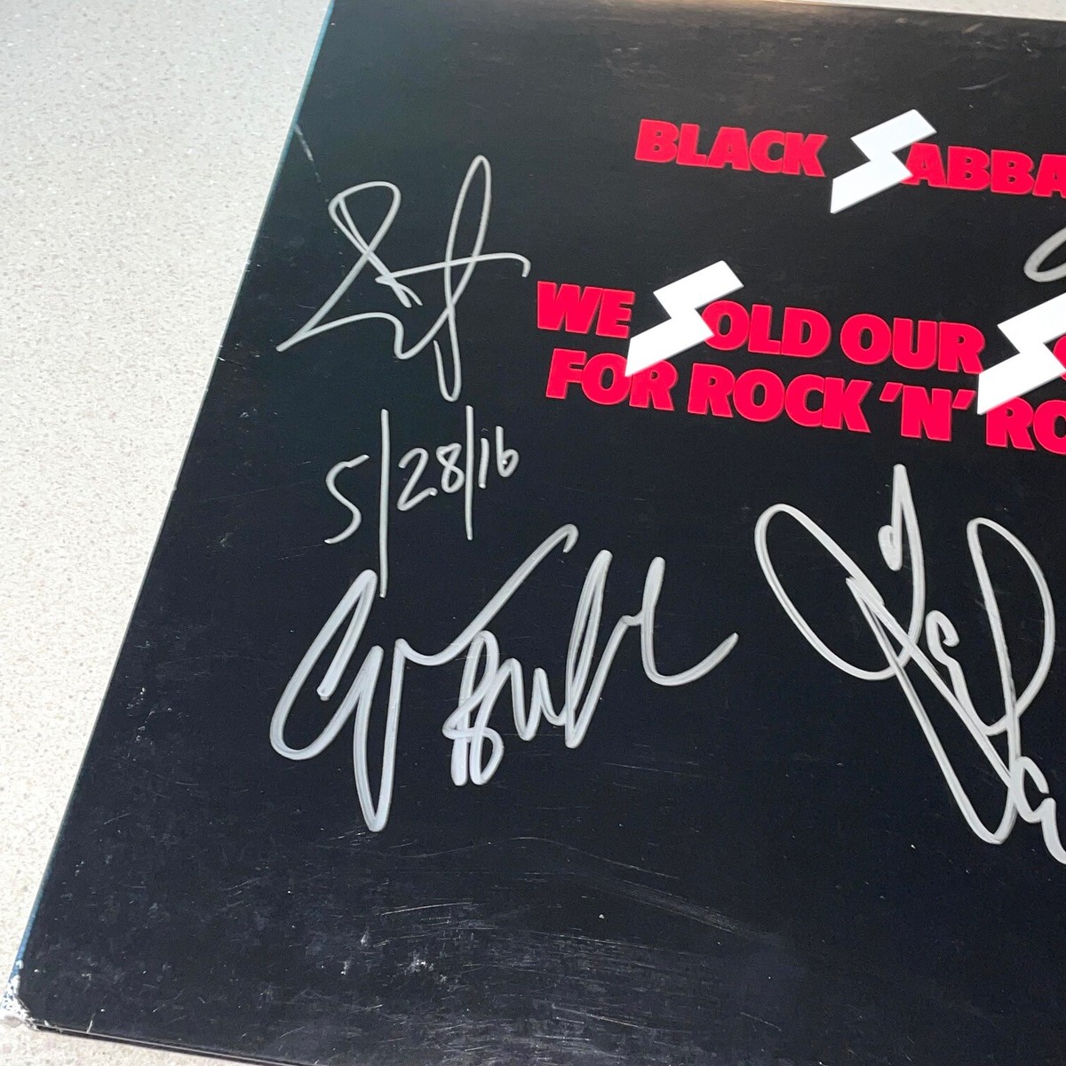 BLACK SABBATH BAND signed autographed ALBUM OZZY OSBOURNE +3