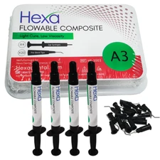 HEXA FLOWABLE COMPOSITE - KIT A3 ( 4 X 2 GR ) SYRINGES LIGHT CURE
