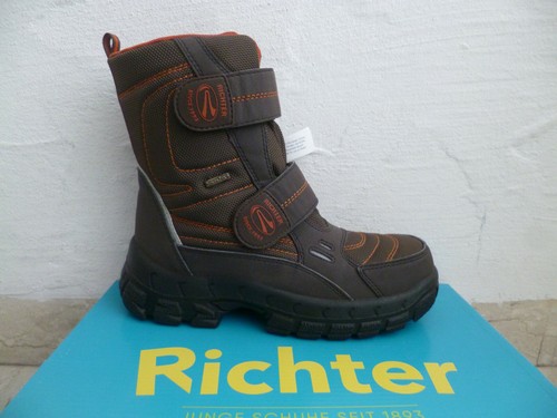 Richter Kids Boots Slip-On Boots Ankle Boots Winter Boots Brown New - Picture 2 of 10