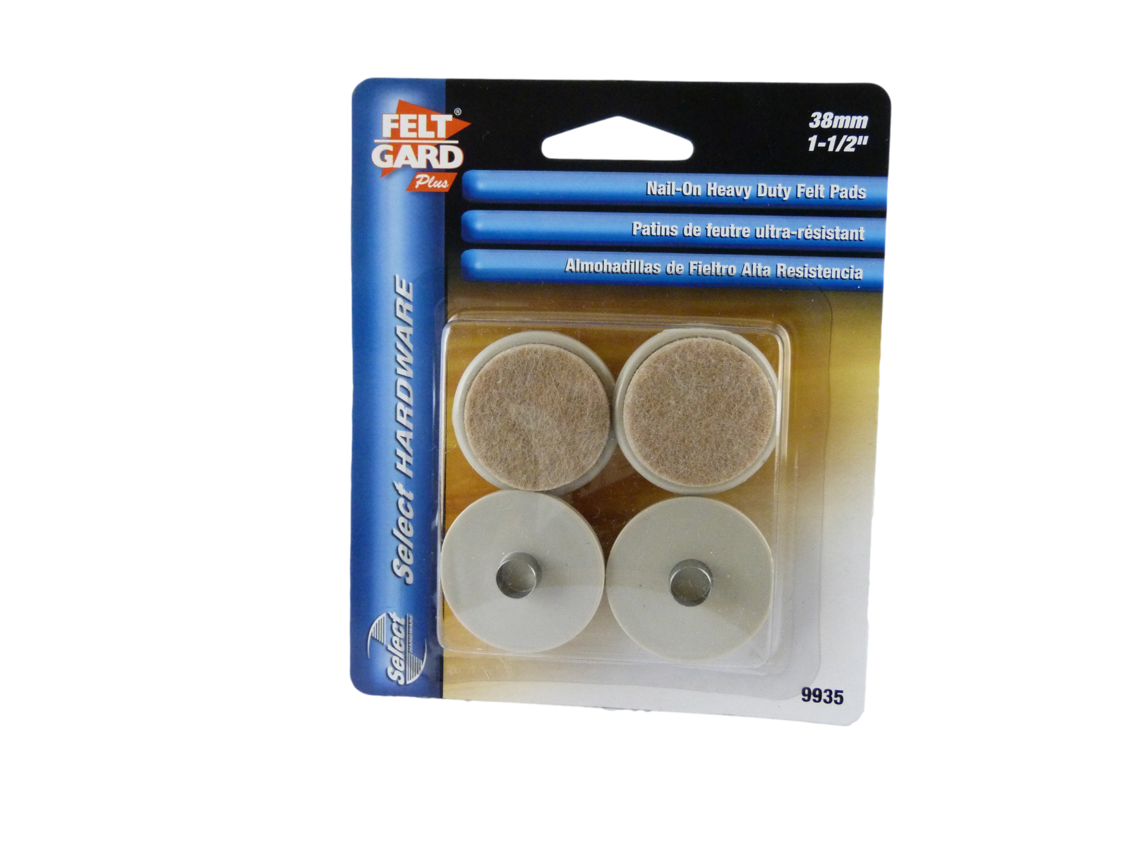 Feltgard 9935 Heavy Duty Nail-On Felt Pads - 38mm diameter