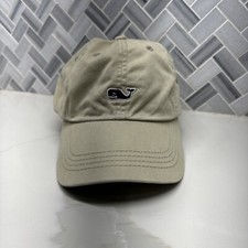 Vineyard Vines Baseball Cap Tan Whale One Size Dad Strap Back Hat Preppy