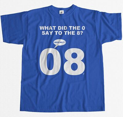 Was hat die 0 zur 8 gesagt? Schöner Gürtel lustiger Witz Herren T-Shirt