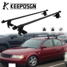for VW Passat Car Top Roof Rack Cross Bars Cargo Carriers Luggage w/ Lock Black