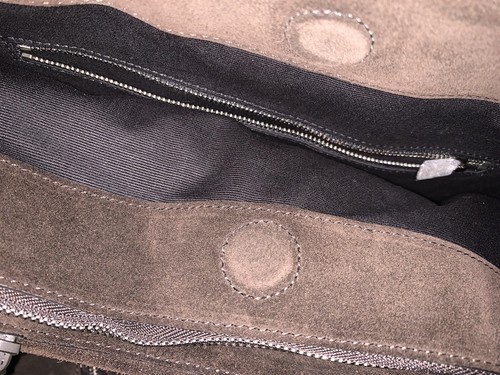 Allsaints Fleur De lis east/west soulder purse brown suede leather - Picture 7 of 12