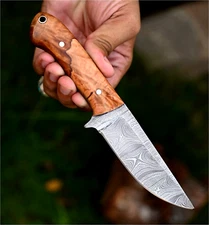 Custom HandMade Hunting Skinning Knife Forged Damascus Steel Blade Knife 2902