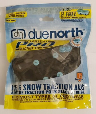Due North Small-Medium S-M Everyday Pro Traction Aids Ice Cleat Over Shoe - NEW