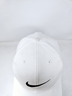 VINTAGE Nike White Center Swoosh Early 90s Snapback Hat RARE FAST