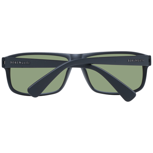 Serengeti Lunettes de Soleil Noir Rectangulaire Vert Polarisé 9054 Claudio 61mm - Photo 3 sur 3