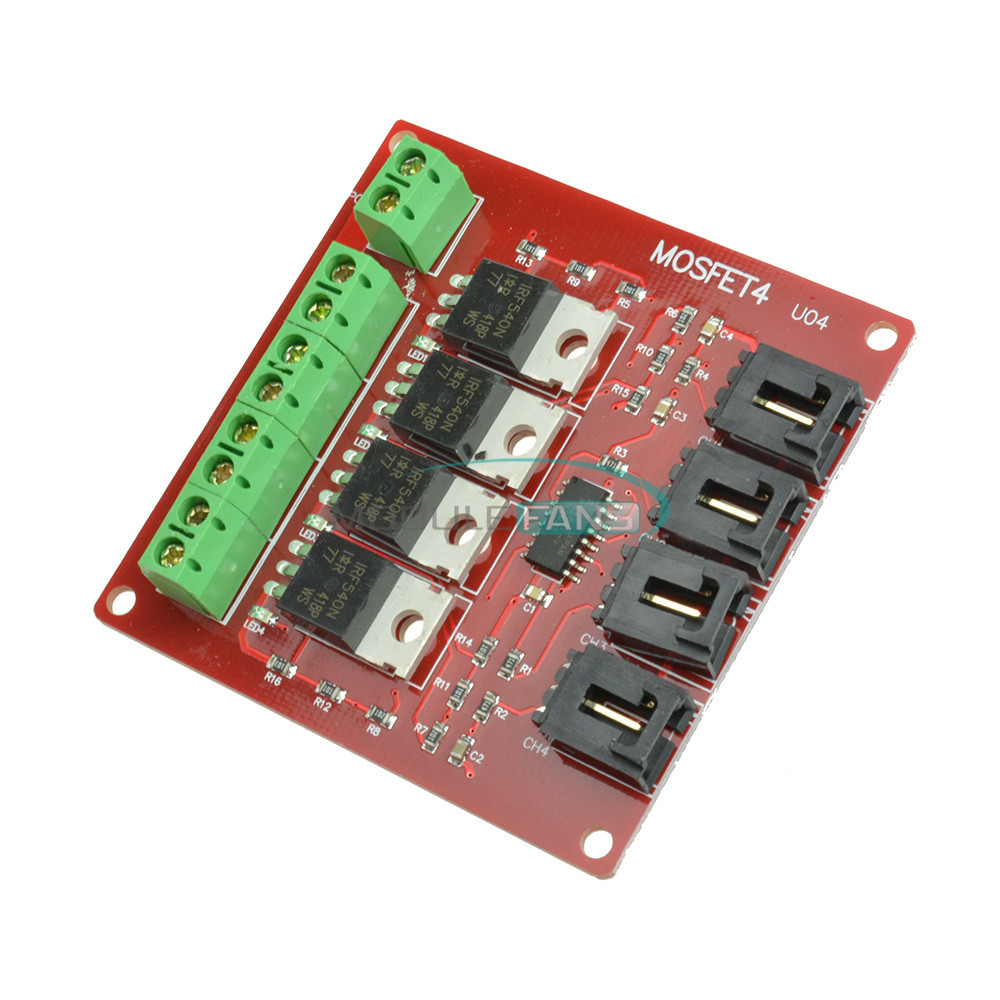 IRF540 MOSFET Module For Arduino 4-Channel MOSFET Button Switch Module ...