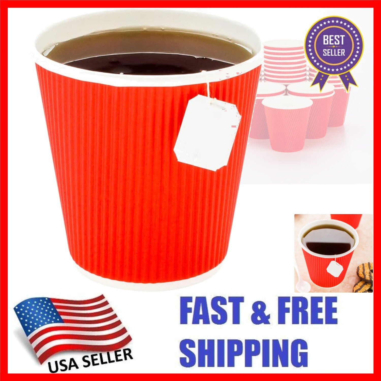 Compostable Insulated Coffee Cups 8 oz - Nature-Friendly Drinkware